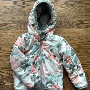 North Face reversible toddler winter coat 12-18 months. Super warm.